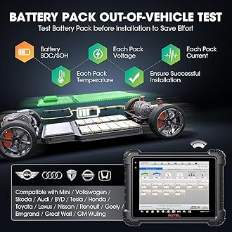 Autel MaxiSys MS909EV: 2025 Version Same as MS Ultra EV with High-Voltage System & Battery Pack Analysis, Intelligent Diagnostics, Topology Advanced MS909 ms919 MS Elite II
