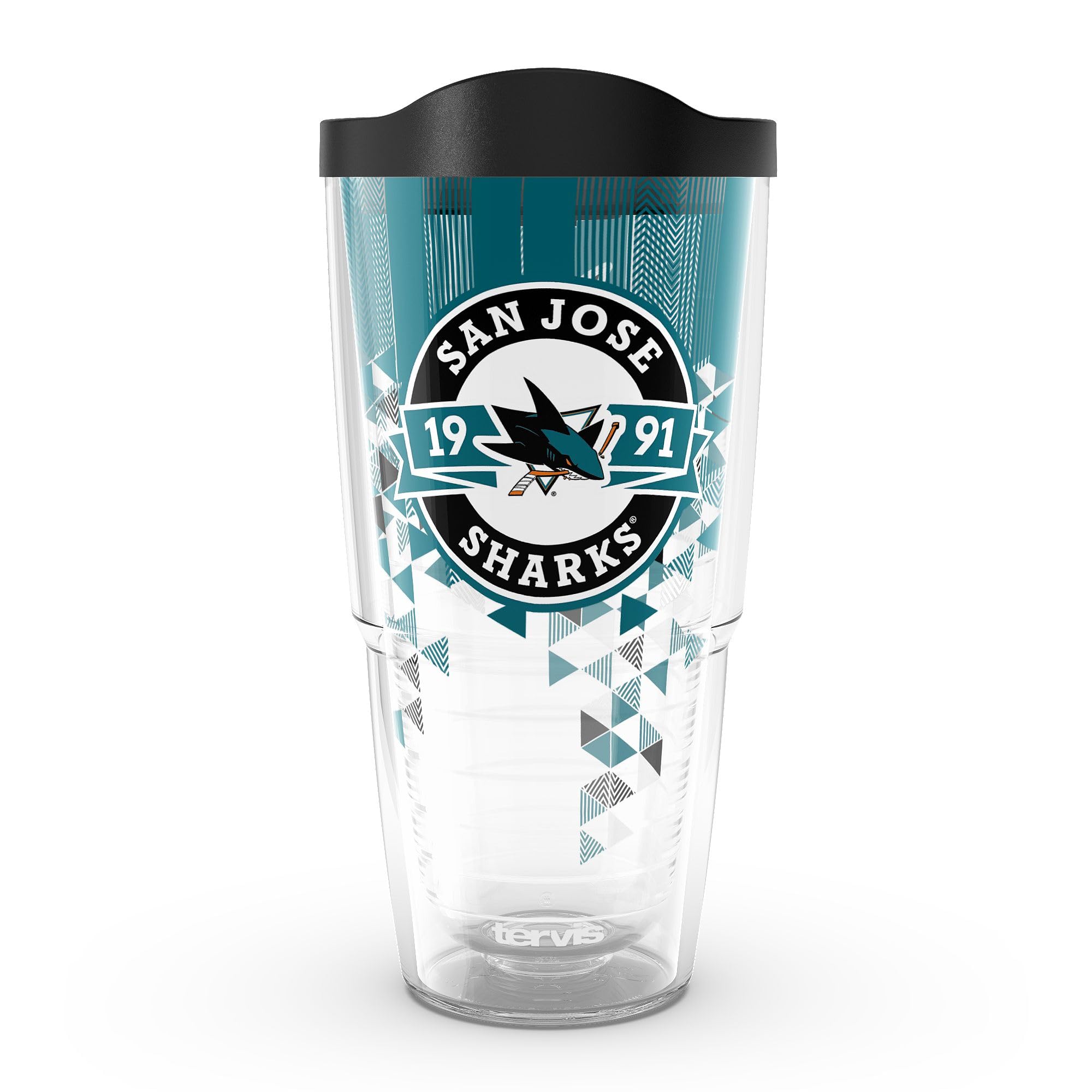 Tervis NHL San Jose Sharks - Shatter Made in USA Double Walled Insulated Tumbler Travel Cup Keeps Drinks Cold & Hot, 24oz, Classic