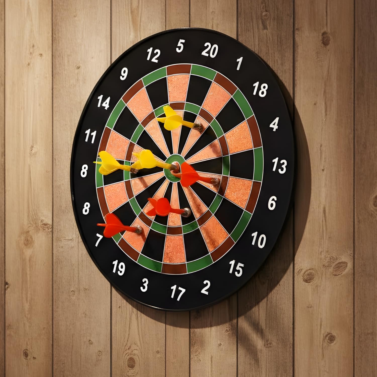 Kids Mandi® Magnetic Dart Board Set - 13 Inch Wide with 6 Magnetic Darts | Safe Dartboard Target Board Game Set | Score Dartboard Kit Set for Indoor and Outdoor (34 Cm Diameter)-image-2