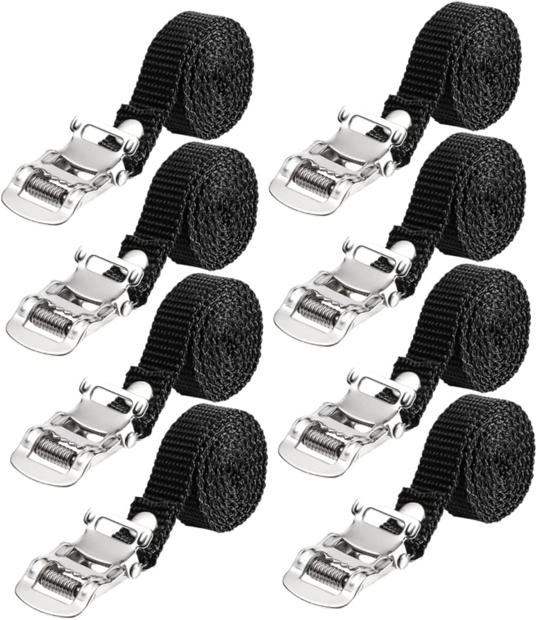 8Pcs Bike Pedal Straps for Stationary and Exercise Bikes Slip Footrest Straps for Secure Fit Lightweight and Easy to Store for Gym and Home Workouts