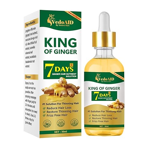 Miniatura 8 de Aceite de jengibre para el crecimiento del cabello, suero de biotina para el crecimiento del cabello, aceite esencial de jengibre natural 100% puro,