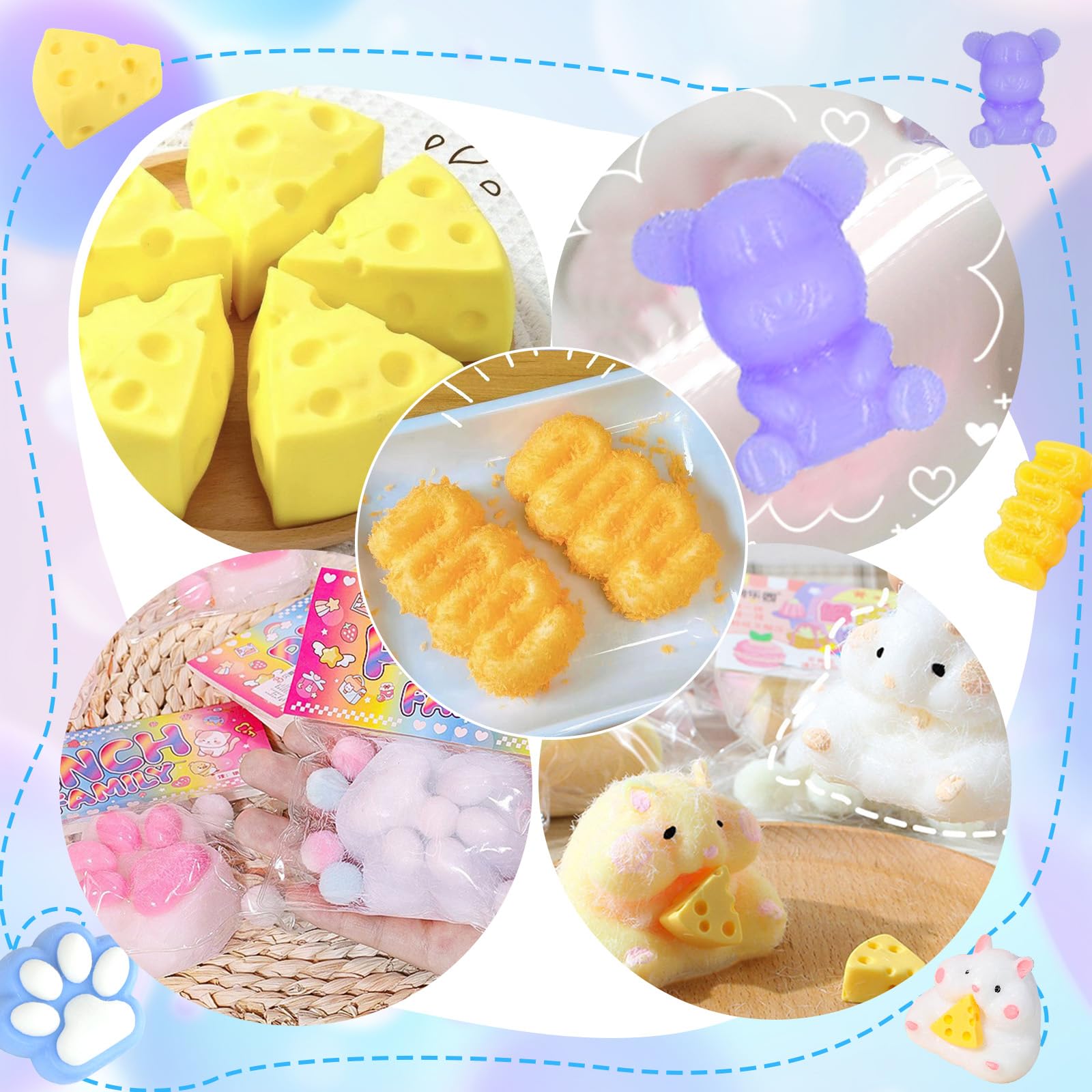 NlsqEU Kit de Silicona Líquida,Kit de Silicona para Taba Squishy 500ML con Proporción 1:1 AB, Kit de fabricación Squishy, Regalo DIY Squishy Pata de Gato