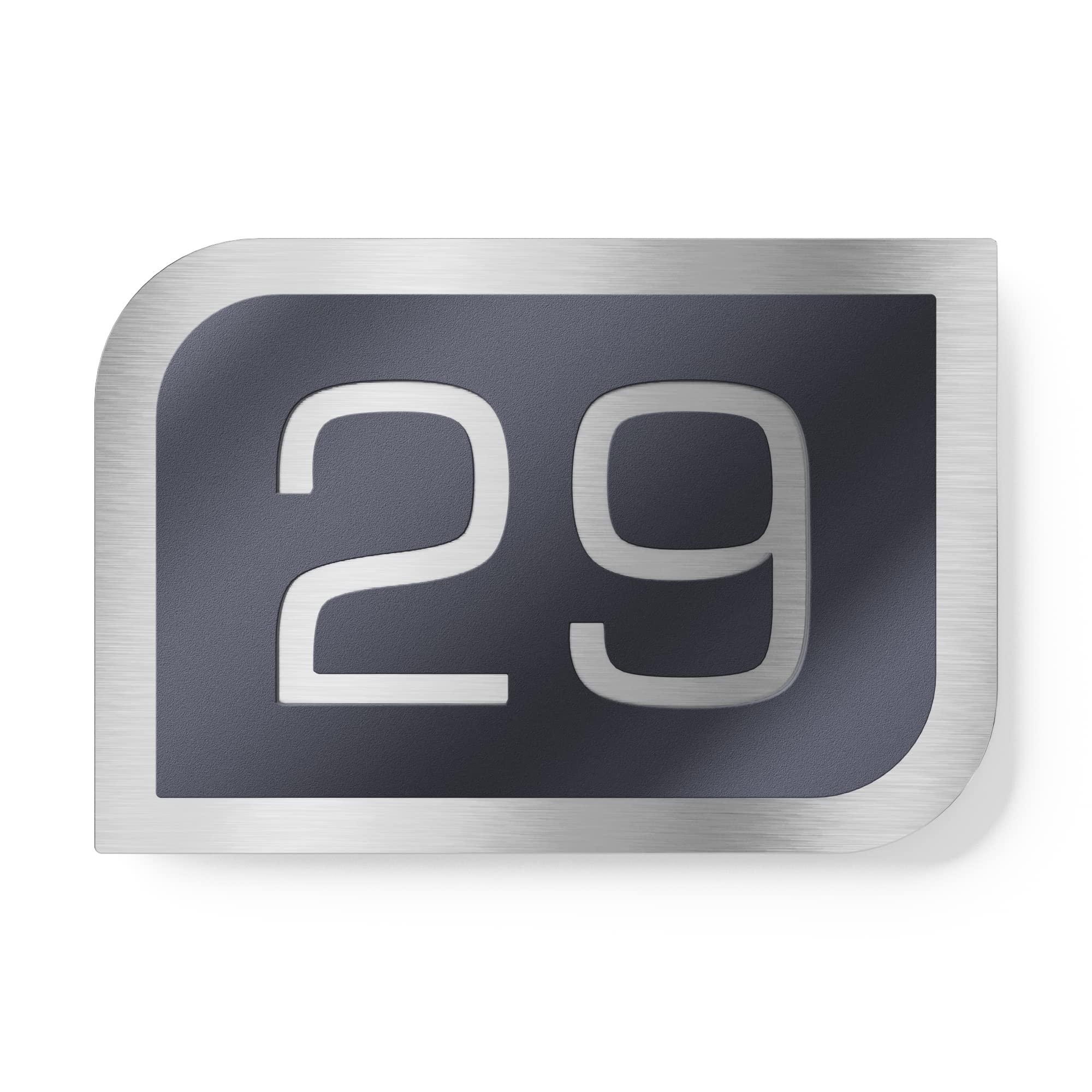 Targa Casa Personalizzabile In Vetro Acrilico E Acciaio Inox - Design Moderno 215x150 Mm Nero - Foto 10