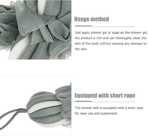 Miniatura 2 de Beavorty Esponjas de baño largas para ducha, esponja de ducha, esponja de baño de malla elástica trenzada para el cuerpo, esponja de baño,