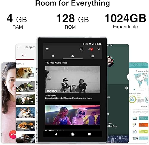 Miniatura 2 de Tablet con teclado, 2024 últimas tabletas 2 en 1 de 10.1 pulgadas, 4 GB de RAM+128 GB de ROM, Android Tableta PC, Quad-core de 2.0 GHz, 1280 x 800
