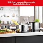 ZWILLING Passion 10 Piece 18/10 Stainless Steel Cookware Set - All Cooktops, Sigma Classic Design, Non-Drip - Silver