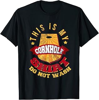 Questa è la mia camicia Cornhole non lavare il sacco a sacco Maglietta