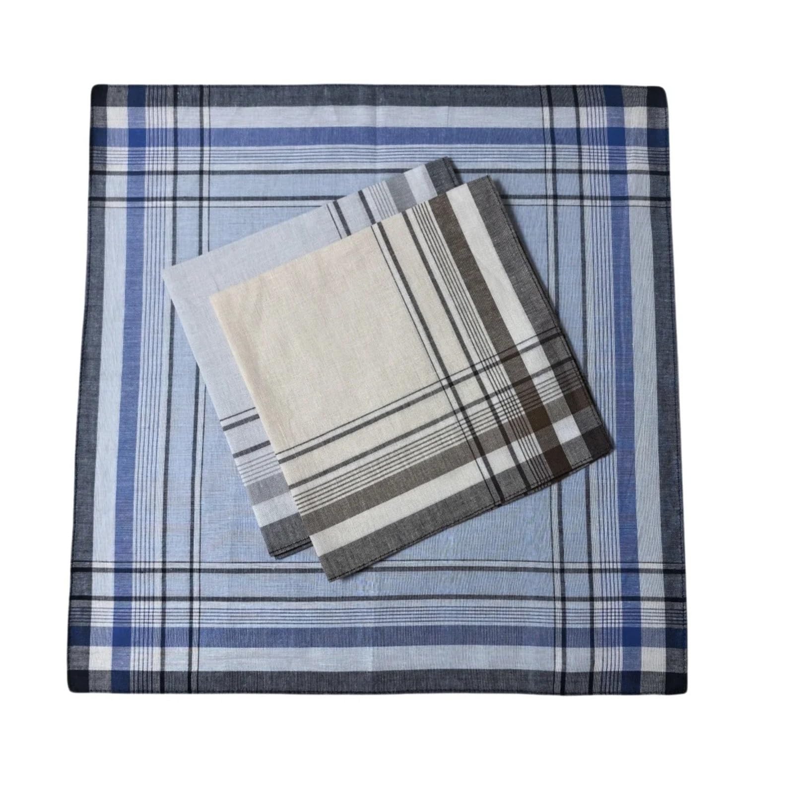 12 Stück Vintage-Taschentücher aus Satin-Baumwolle, 38 cm