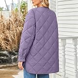 YRAETENM Quilted Jackets 01 Purple – Easy to match：Easy to pair with with boots