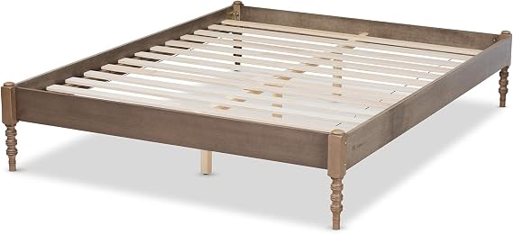 Baxton Studio Platform, Double, Weathered Grey