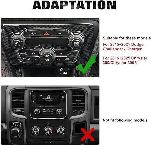 Miniatura 3 de Xotic Tech - 3 piezas de aluminio rojo CA para interruptor de volumen de radio climática de control de botón de control compatible con Dodge Charger