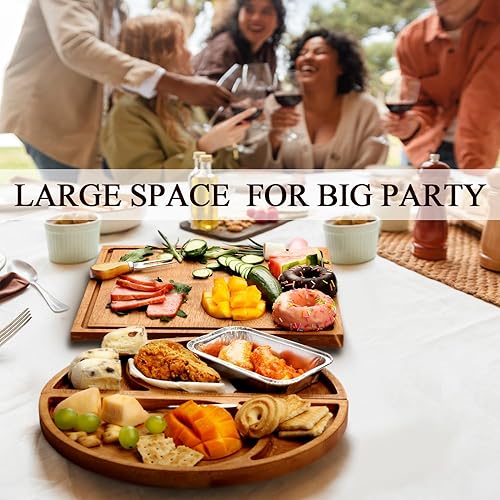 Miniatura 7 de Juego de regalo de tablero de charcutería de madera maciza de alta calidad, tablero magnético extra grande para quesos con bandeja de madera,