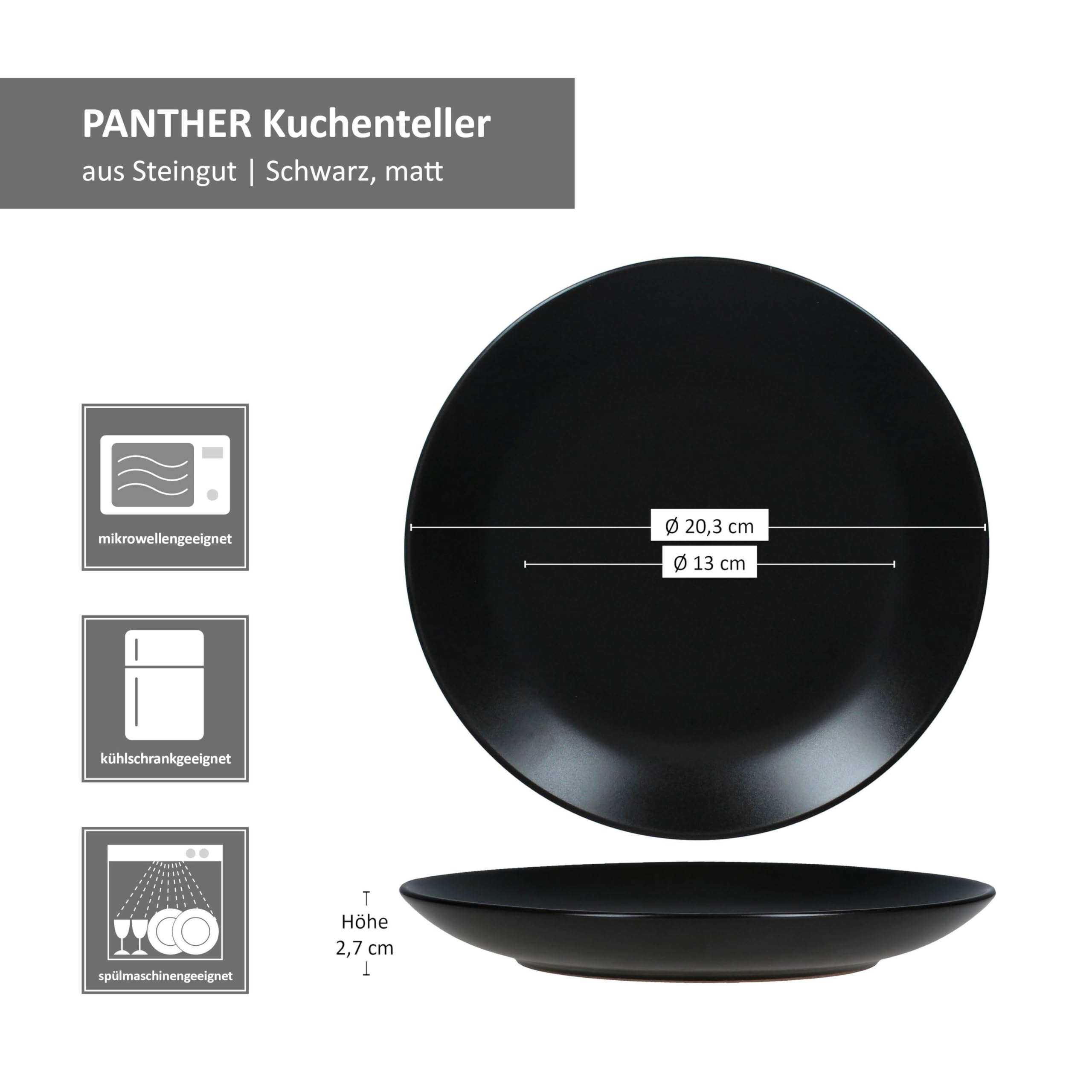 abocat Kattegat Lot de 6 assiettes plates, pour 6 personnes, diaètre