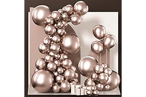 PartyWoo Metallic Champagne Gold Balloons: 140-Piece Decoration Pack