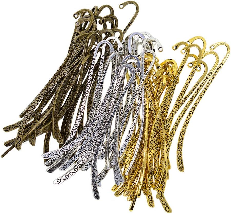 60pcs Retro Metal Bookmark Beading Vintage Bookmark Student Gifts - Image 8