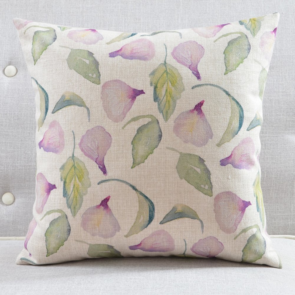 Coussin couleurs plus avec plantes sur taies d'oreiller de 60x60