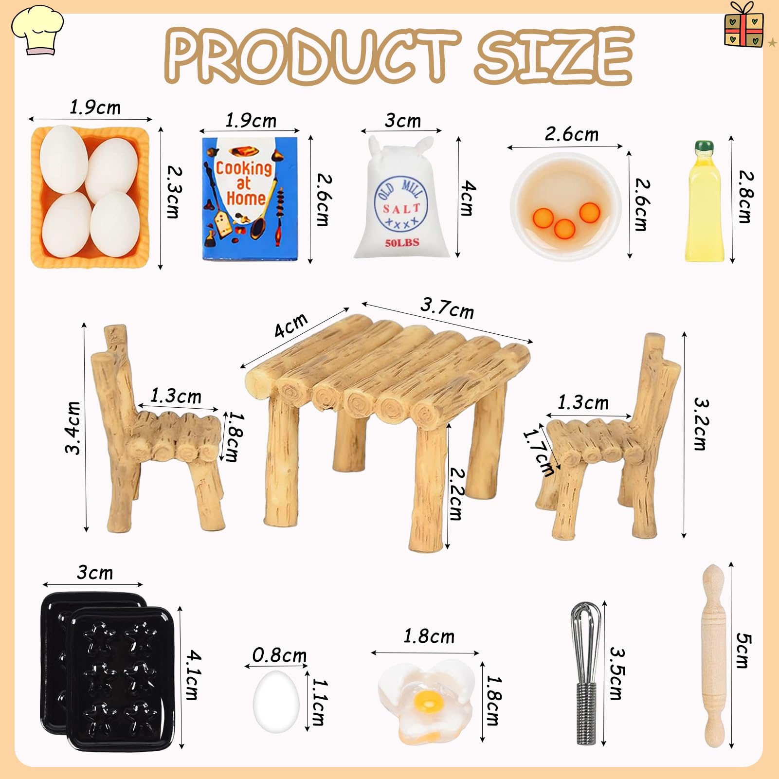 Set De 27 Accesorios De Gnomo Navideño | Miniaturas Para Casa De Muñecas Escala 1:12 | Juego De Cocina Y Decoración De Árbol | Regalo Navideño