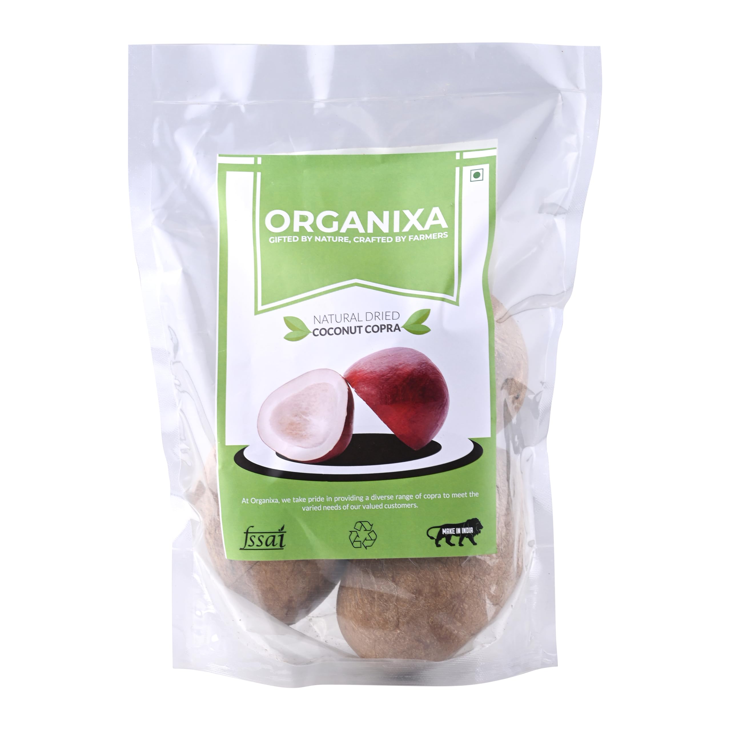 Organixa Naturally Sun Dried 500gm Coconut Copra Whole (Ball Copra), Harvested in Our Own Farm | Fresh & Premium Whole Coconut Copra | Top Qulity Gola Khopra | For Cooking & Pooja | Khopra Gola (B0D36KW47R) Amazon Price History, Amazon Price Tracker