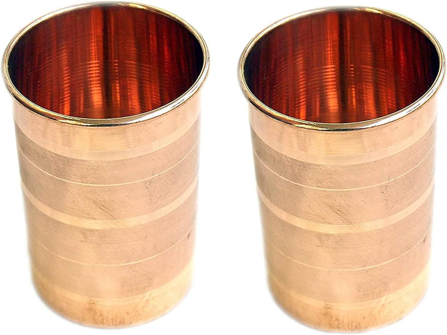 THE STREETS CRAFTS EXPORTS Copper Mint Julep Cup Copper Drinkware Accessories Pack of 2 Luxury Brown