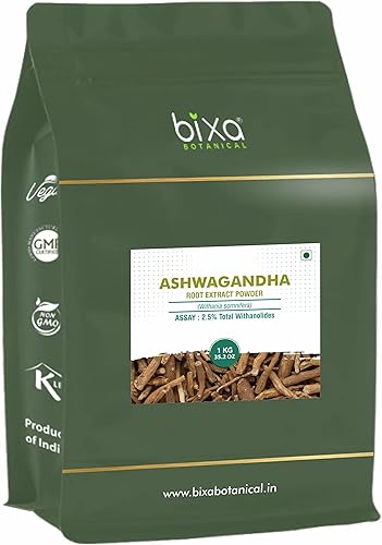 bixa BOTANICAL Extracto seco de raíz de Ashwagandha 2.5% Withanolides totales 2.2 lbs, paquete de 1