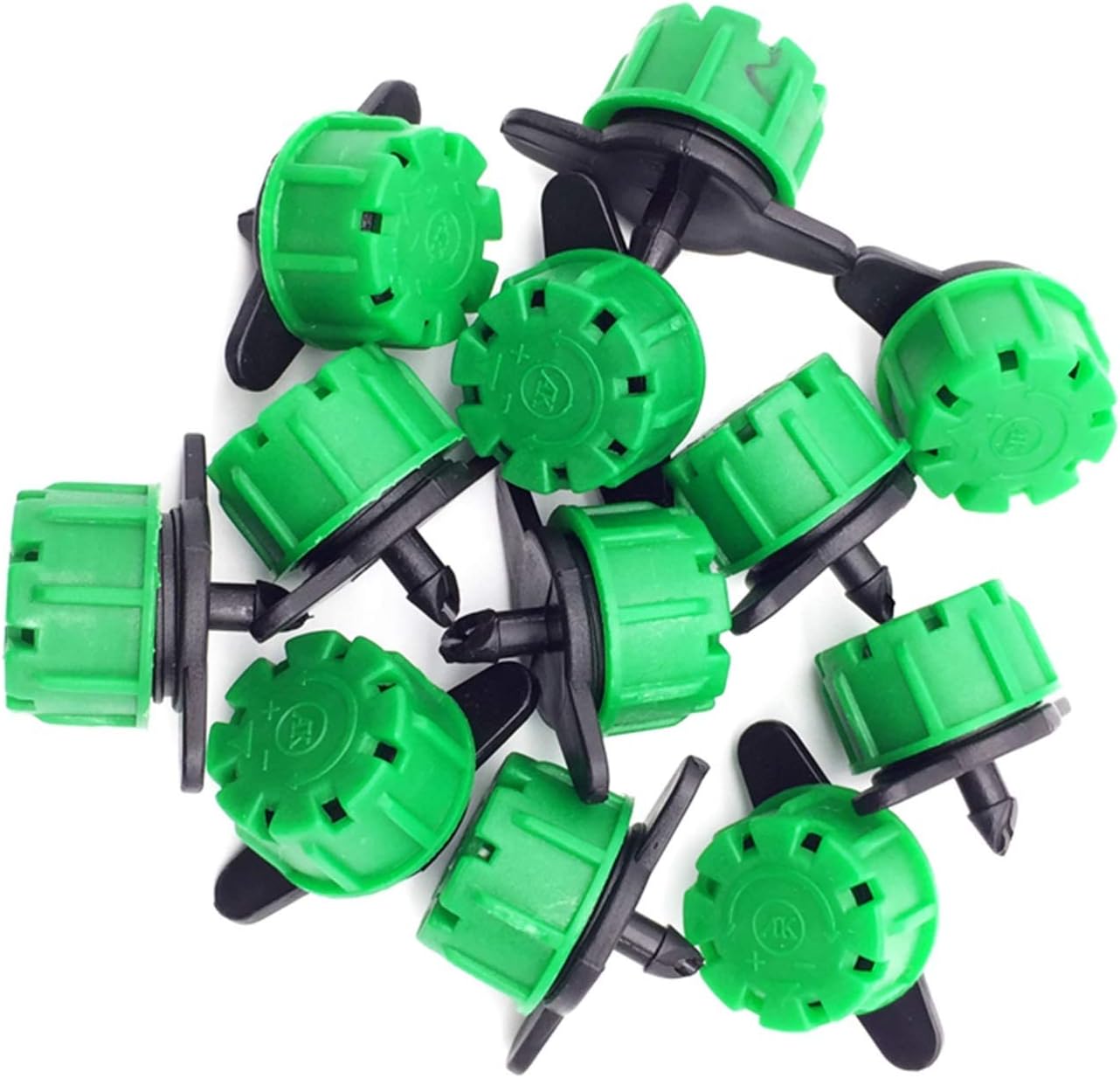 Lawn Sprinkler Irrigation System 200 8-Hole 3 / 5Mm 4 / 7Mm Garden Hose Barb Connectorsricultural Industry Cooling Spray Irrigation Flow Adjustable Size Nozzle/Green