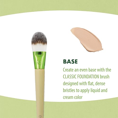 Miniatura 3 de Kit de brochas de maquillaje EcoTools 3146 Vibes con bolsa de viaje para base y corrector.