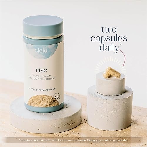 Miniatura 5 de Cielo Multivitamínico Rise para mujeres y hombres – Vitamina A, C, D3, E K2 y más – Glicinato de magnesio, citrato y malato para apoyo digestivo –