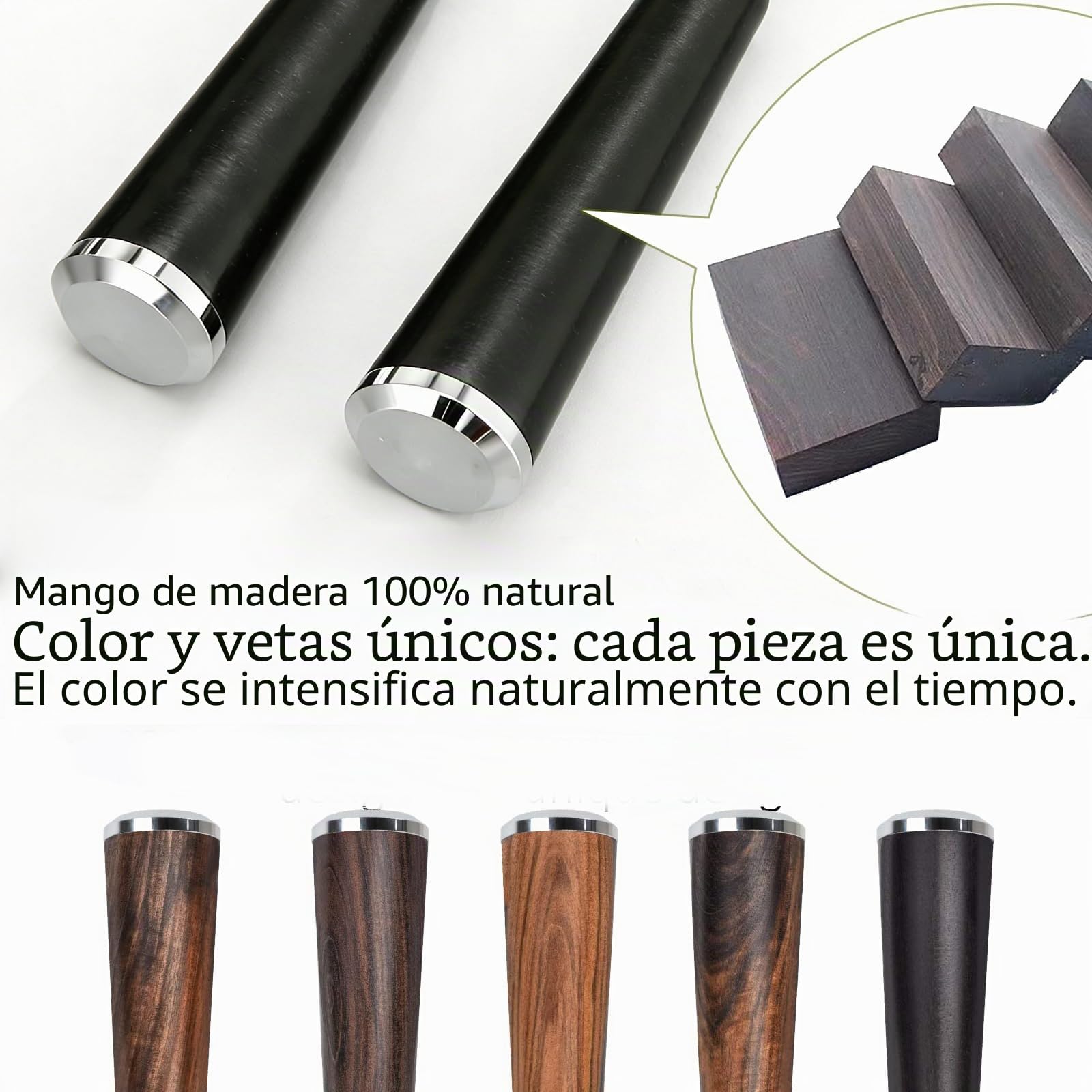 Portafiltro 58mm Sin Fondo Acero304 Mango Nogal Negro, Cesta18g Sin Presión | Portafiltro 58mm sin fondo acero 304, mango nogal negro. Compatible E61,Flair58,Rocket,Lelit, incluye cesta 18g sin presión.