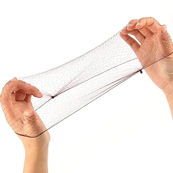 ZOENHOU 200 PCS 20 Inches Brown Invisible Hair Nets, Lightweight Elastic Edge Mesh Hair Net, Nylon Hairnets for Women Cooking Food Service Bun Kitchen Ballet Dancer