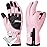 Balhvit -10 Waterproof Winter Gloves for Men & Women, 5-Layer Ski & Snow Gloves for Cold Weather, Breathable Warm Gloves with Touch Screen Fingers (M, Pink)