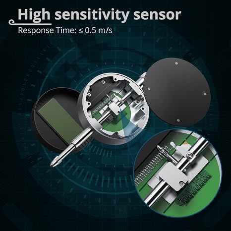 Digital Dial Indicator DTI 0.01mm Precision with LCD Display 0-25.4mm