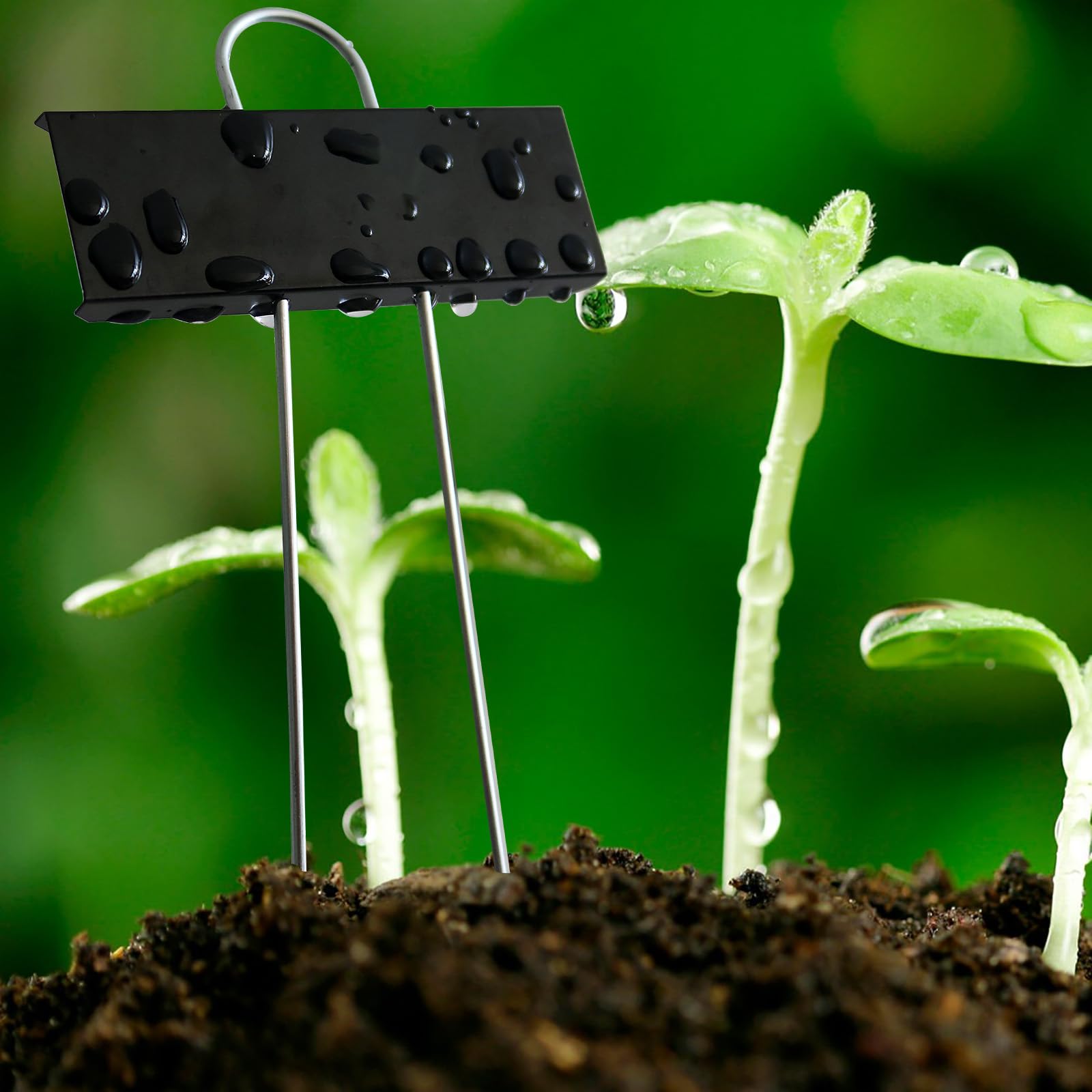 Lot de 30 étiquettes en métal en acier inoxydable résistant aux intempéries pour plantes de jardin avec stylo pour semis, fleurs, herbes, légumes (noir)
