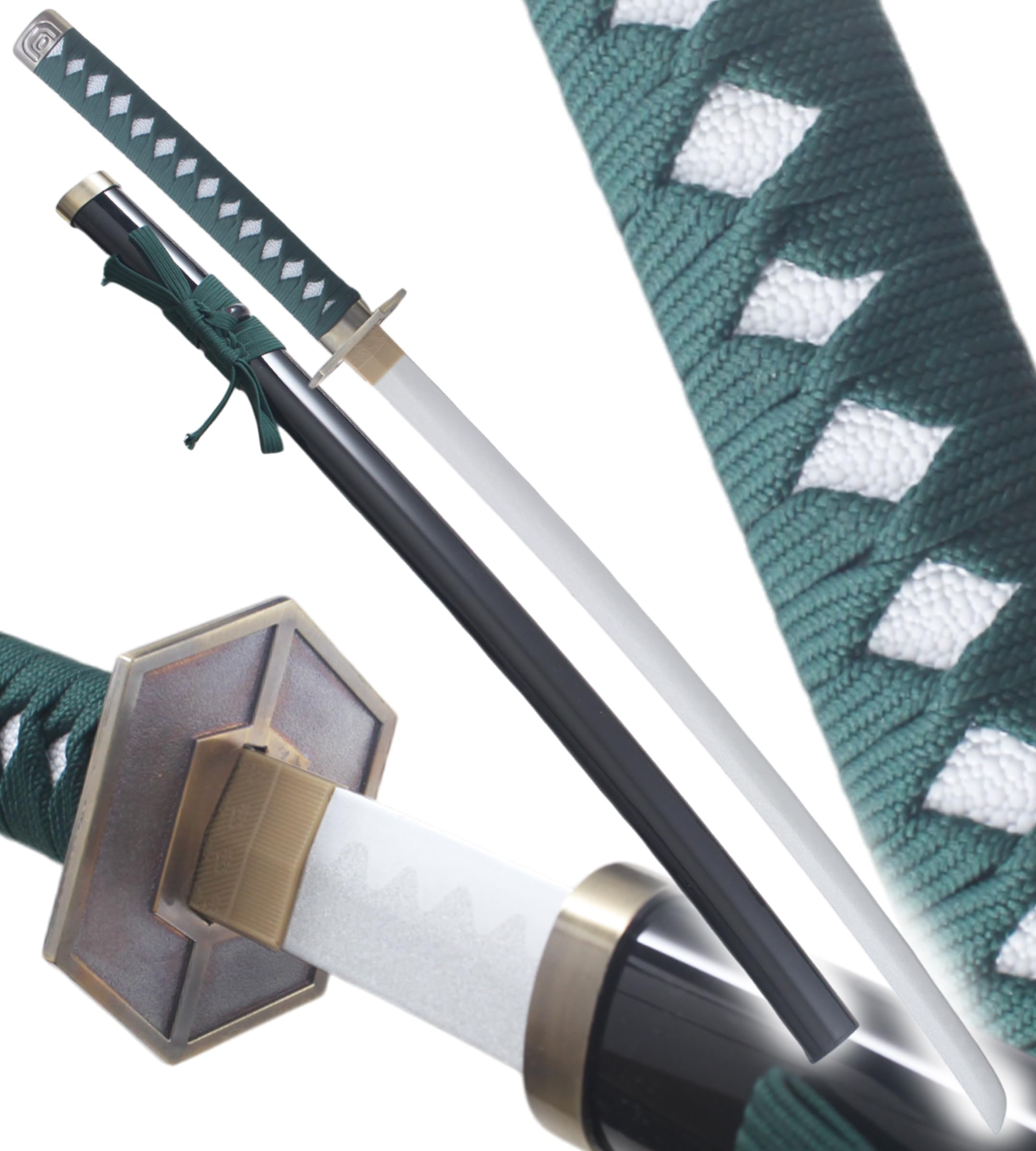 Katana Aizen en Bois Lame Sabre Epee Zanpakuto Decoration Cosplay