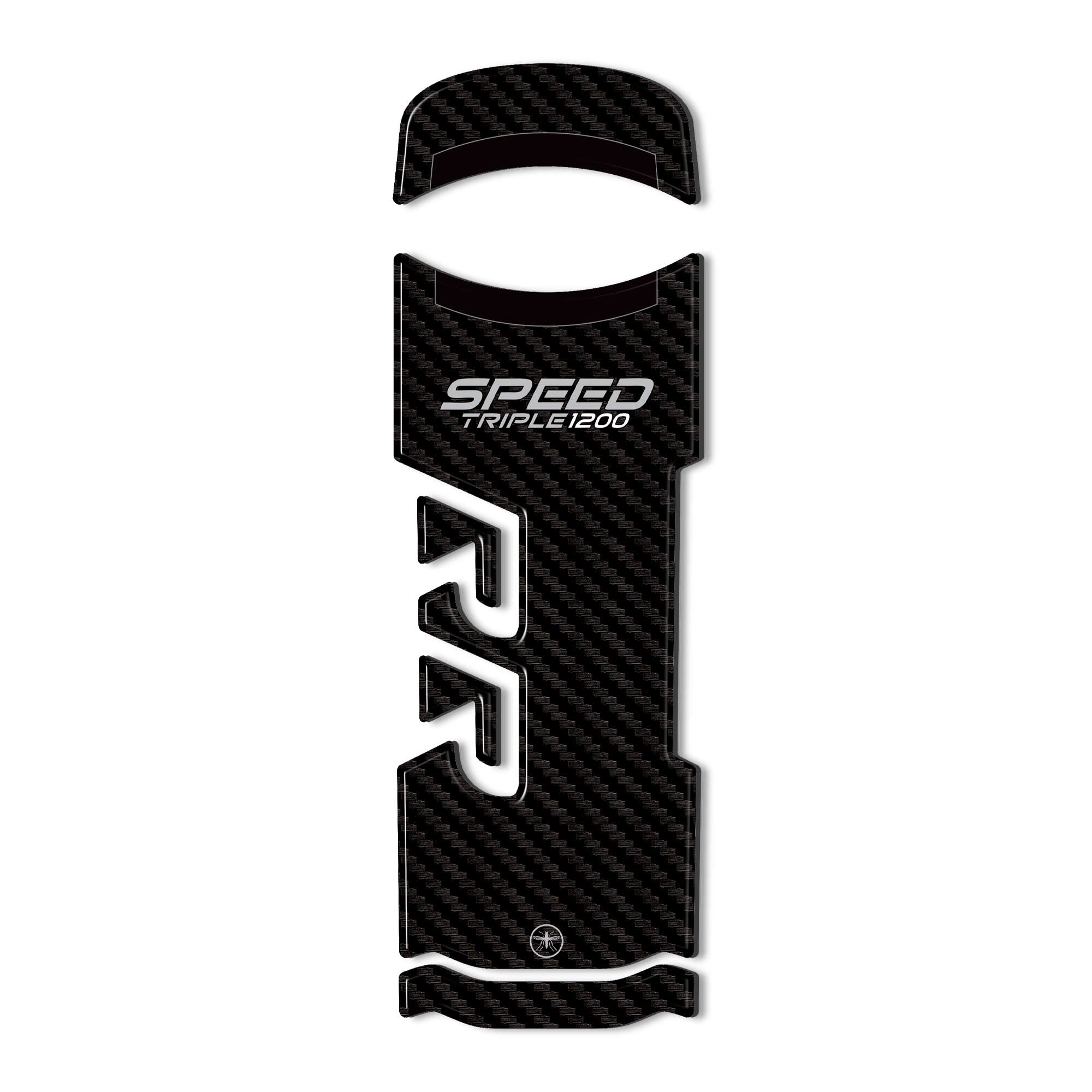 labelbike - Naklejka 3D Tank Pad kompatybilna z Triumph Speed Triple 1200 RR