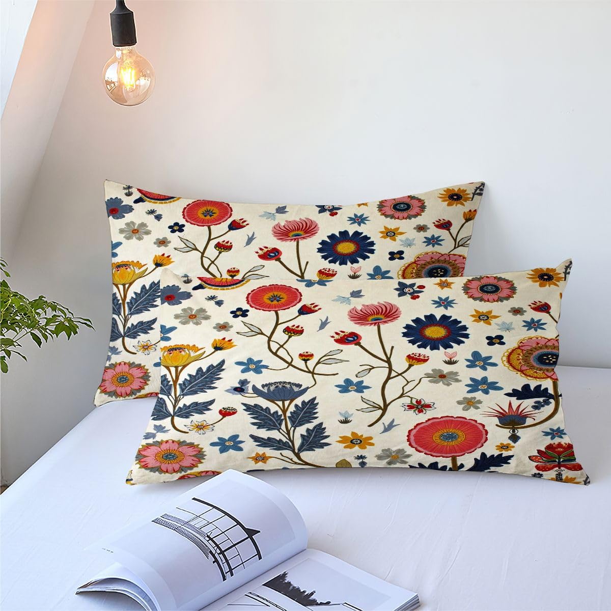 Edredón Nordica Cama 150-220x240 cm Dibujo de Colores, 3 Piezas Juego de Ropa para Adultos, 3D Edredón de Microfibra y 2 Funda de Almohada (220 x 240-50 x 75)