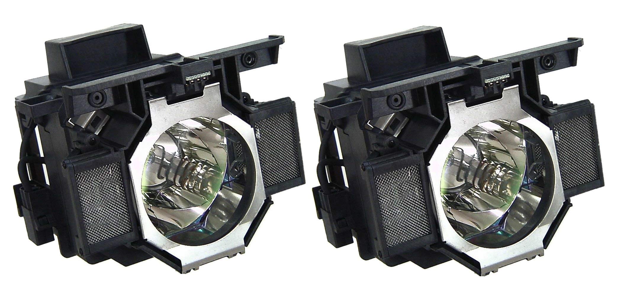 Advanced Lamps™ ELP-LP73 Lamp & Housing TwinPack for Epson Projectors - Fits EB-Z10000-2PK, EB-Z8050W-2PK, EB-Z8355WNL-2PK, EB-Z8450WU-2PK & More - 2 Units Per Pack - 90-Day Warranty