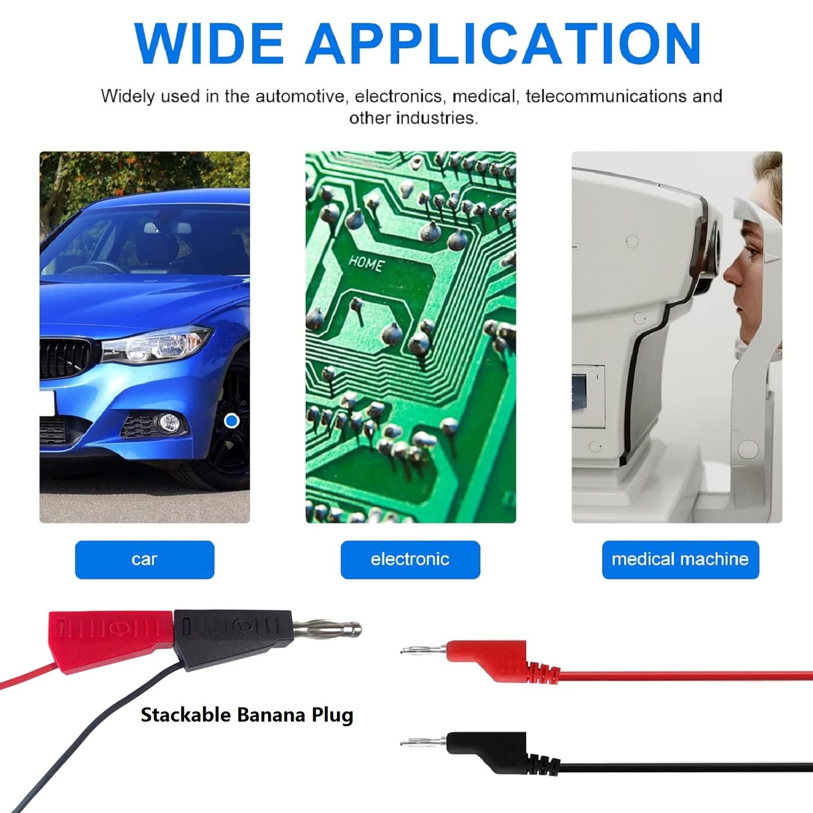 Cavi Di Prova A Doppia Spina A Banana Con Ganci Per Test Di Riparazione Filo Per Test Elettrici In Resina Siliconica Nera E Rossa 1m 10a Per Test Elet 95040975