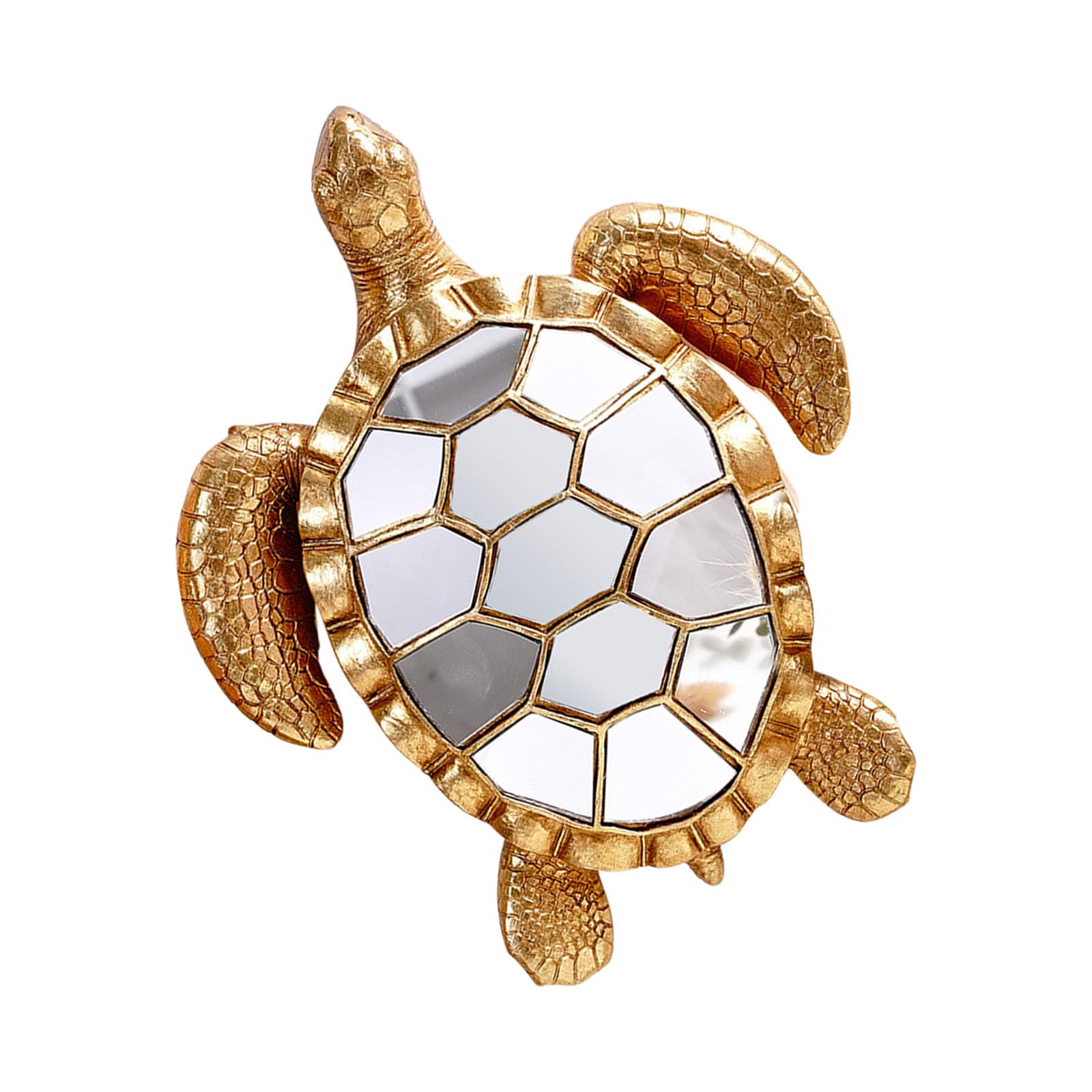 Whoasyst Sea Turtle Statue Turtle Wall Sculpture Turtles Mirrour Wall Decor Decorative Hanging Mirrour Walled Mounted Mirrours Resin Sea Yard Statues