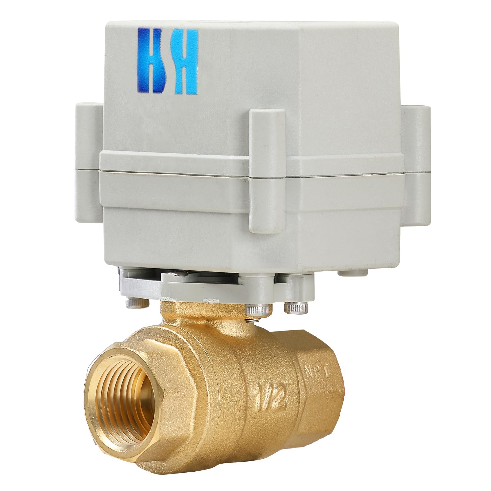 2 Way Brass 1/2" 12VDC 9-24VDC 0-5V NPT Proportional Integral Modulating Control Motorized Ball Valve