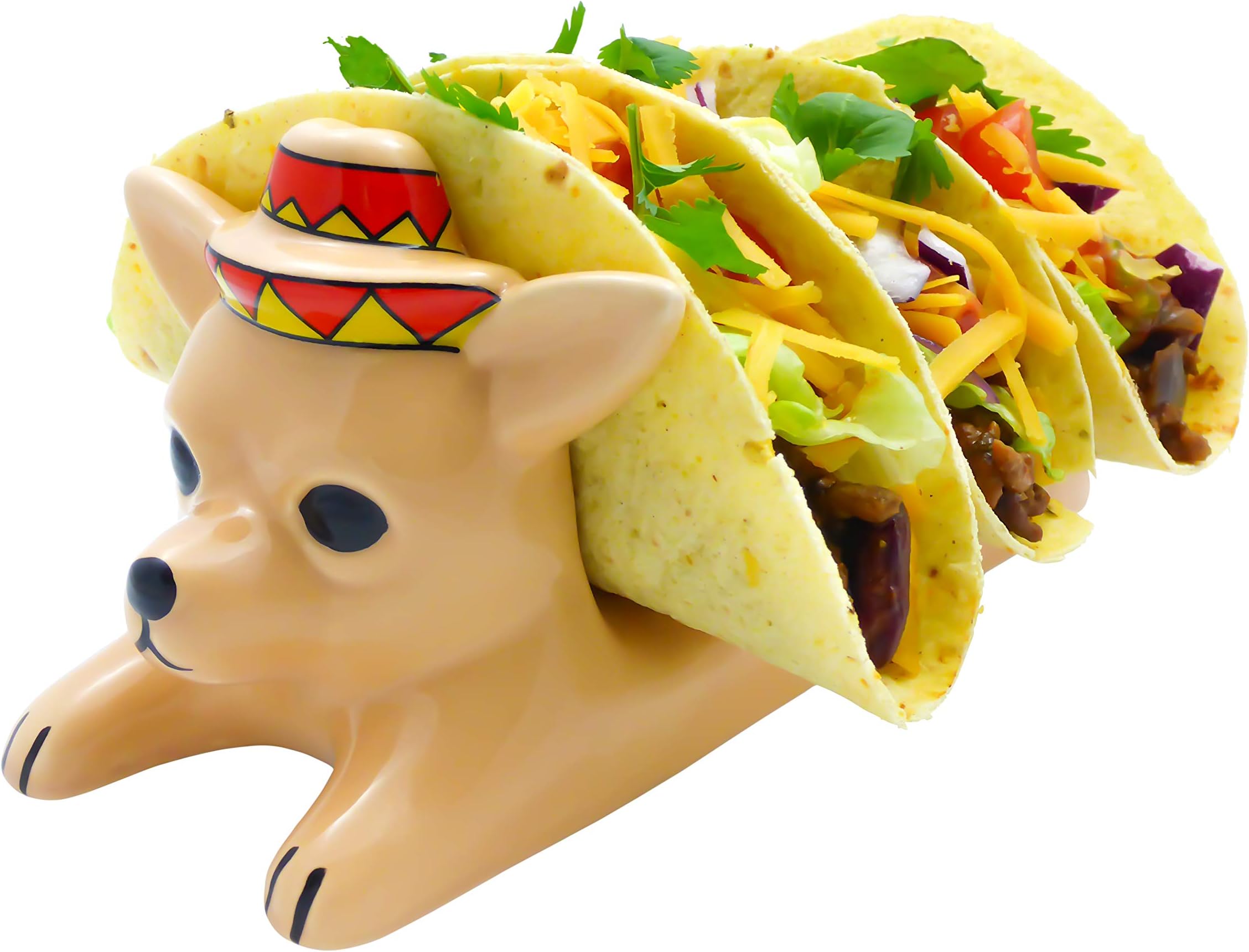 Taco Holder for Children - Ceramic Dog Style