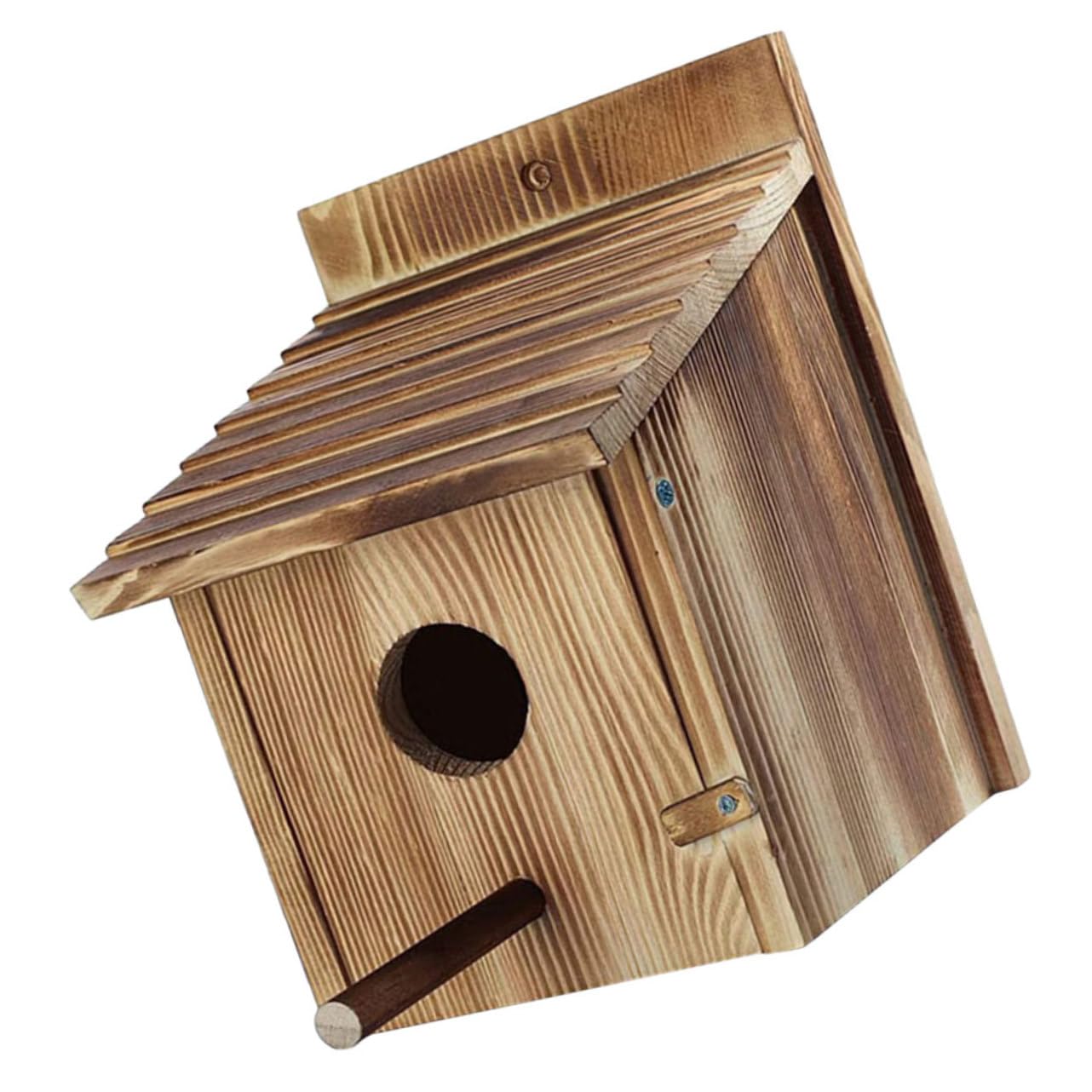 Hohopeti Nido Colgante para Pájaros de Madera Marrón para Jardín | Casa Pequeña Simple y Elegante, Apta para Jaula Larks y Aves, Cómoda, Resistente y Transpirable