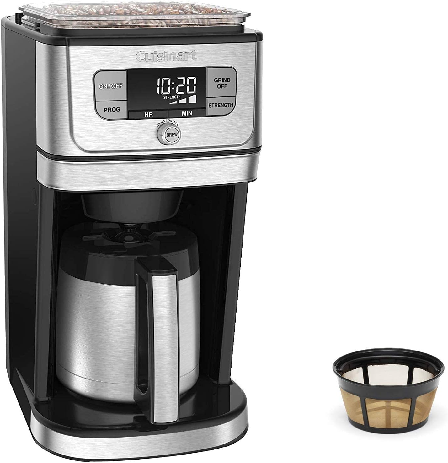 NRP (Short) Gold-tone Basket Coffee Filter Universal for 8-10 cup Drip Coffeemaker | Mesh Bottom: Home & Kitchen