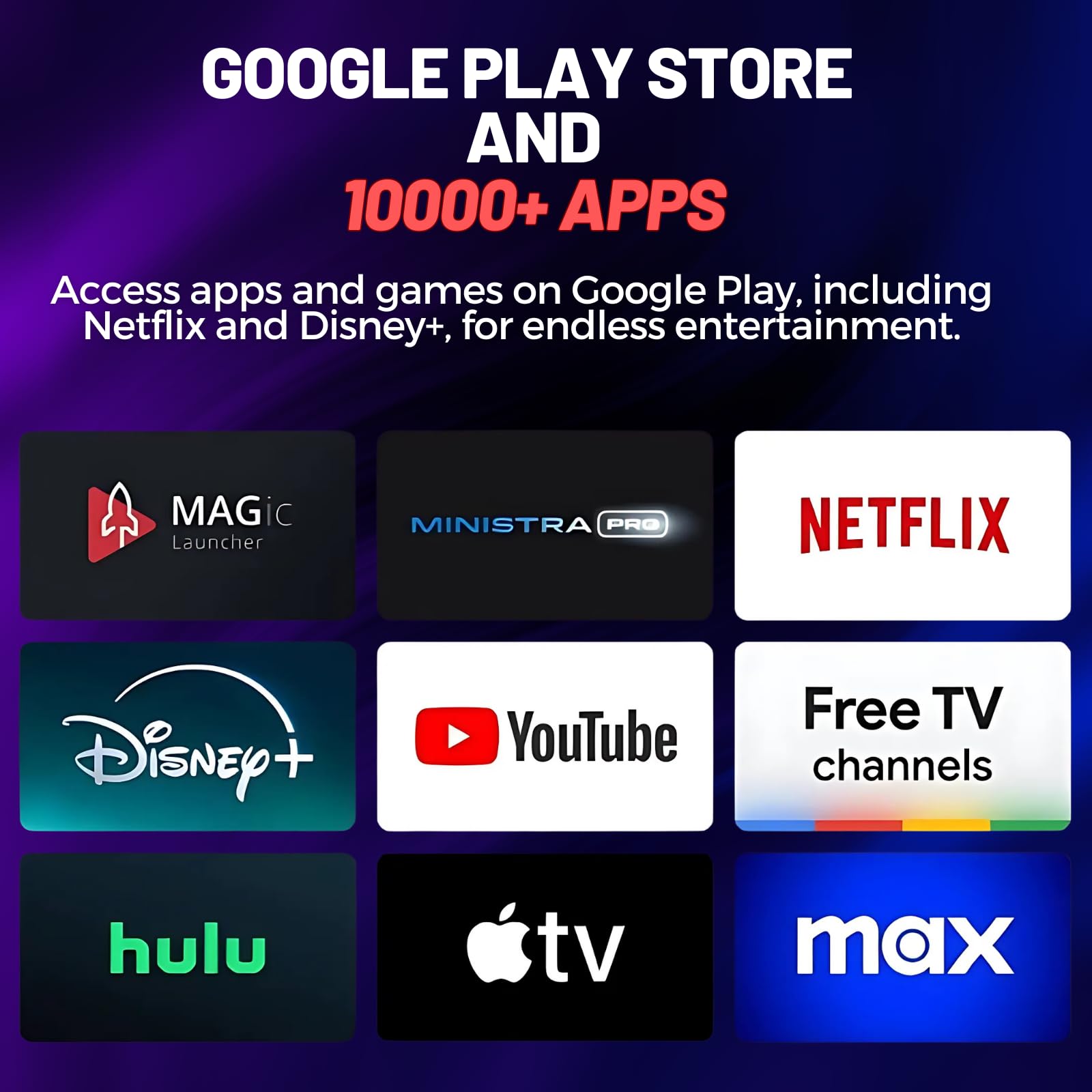 Raxxio MAG555 Google TV Box – 4K HDR Android TV Media Player with Google TV OS, Dual-Band Wi-Fi, Bluetooth 5.0, and Voice Remote with Google Assistant