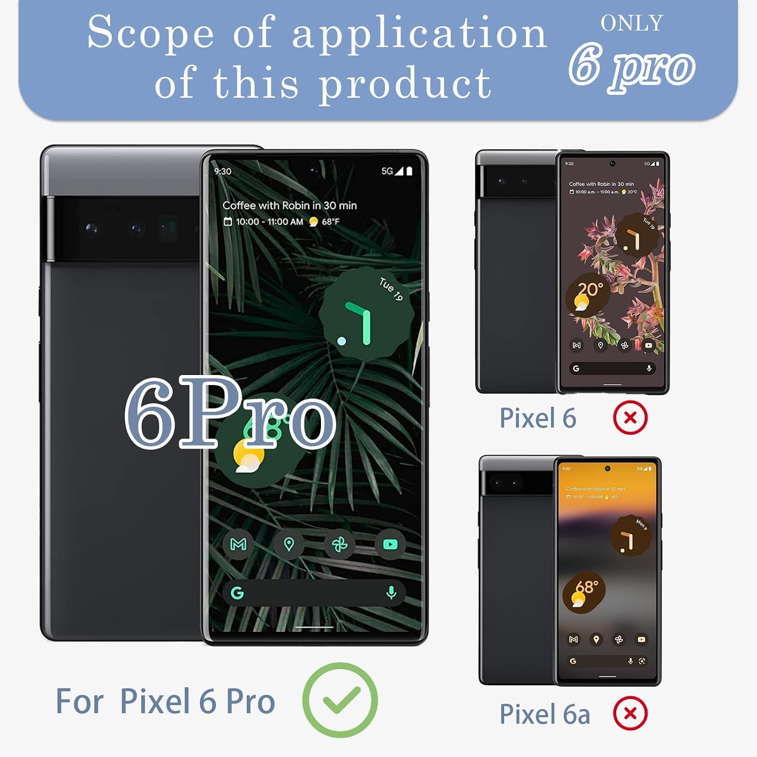 6 Pro Fold Back Glass Replacement for google pixel 6 pro includes repair tools