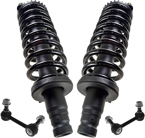 Miniatura 956 de TRQ Kit de suspensión delantera, conjunto de amortiguadores y resortes, barra estabilizadora, enlace estabilizador compatible con Chevrolet