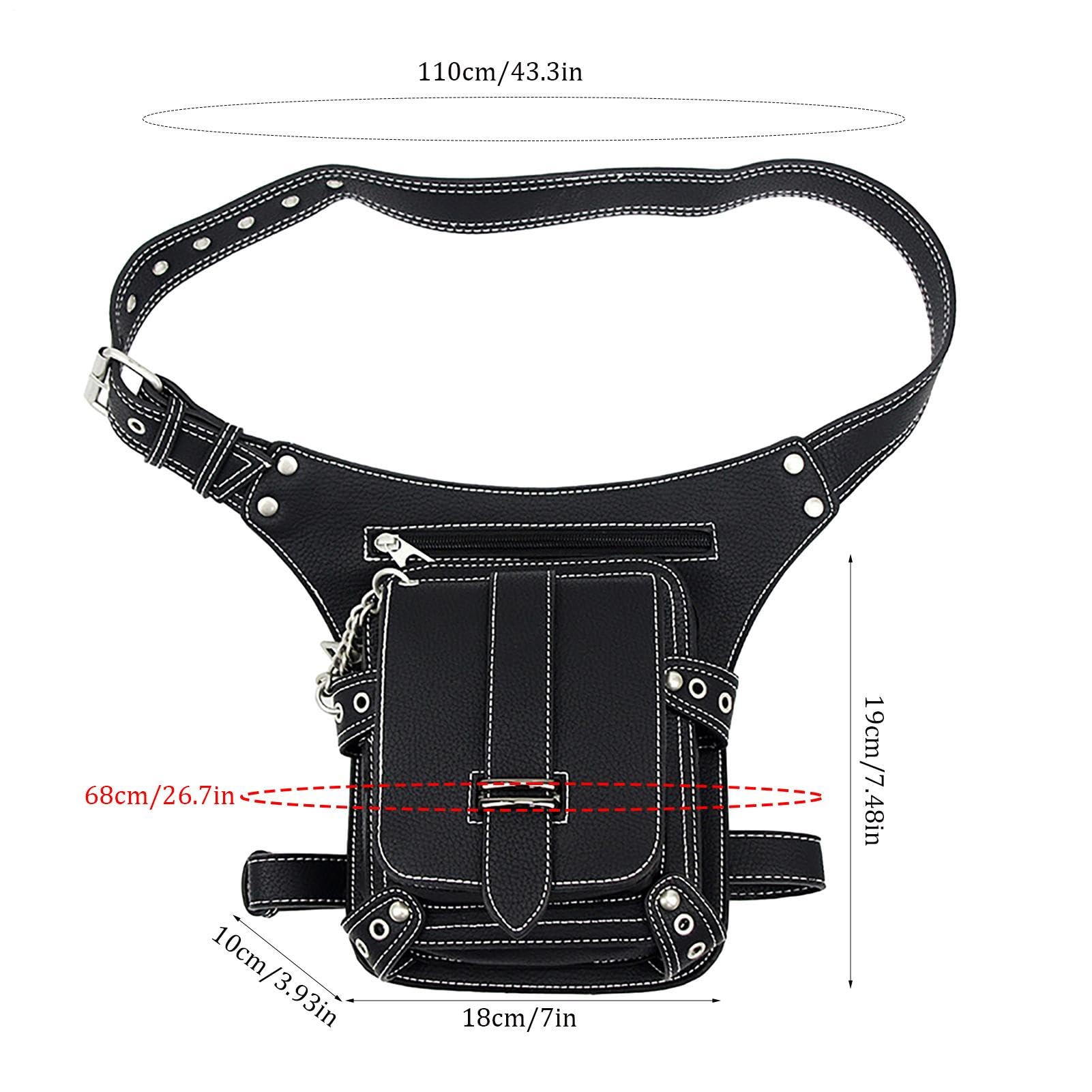 Steampunk - Bolsa de pierna para moto, bolsa para la pierna, impermeable | para hombre, accesorios para moto