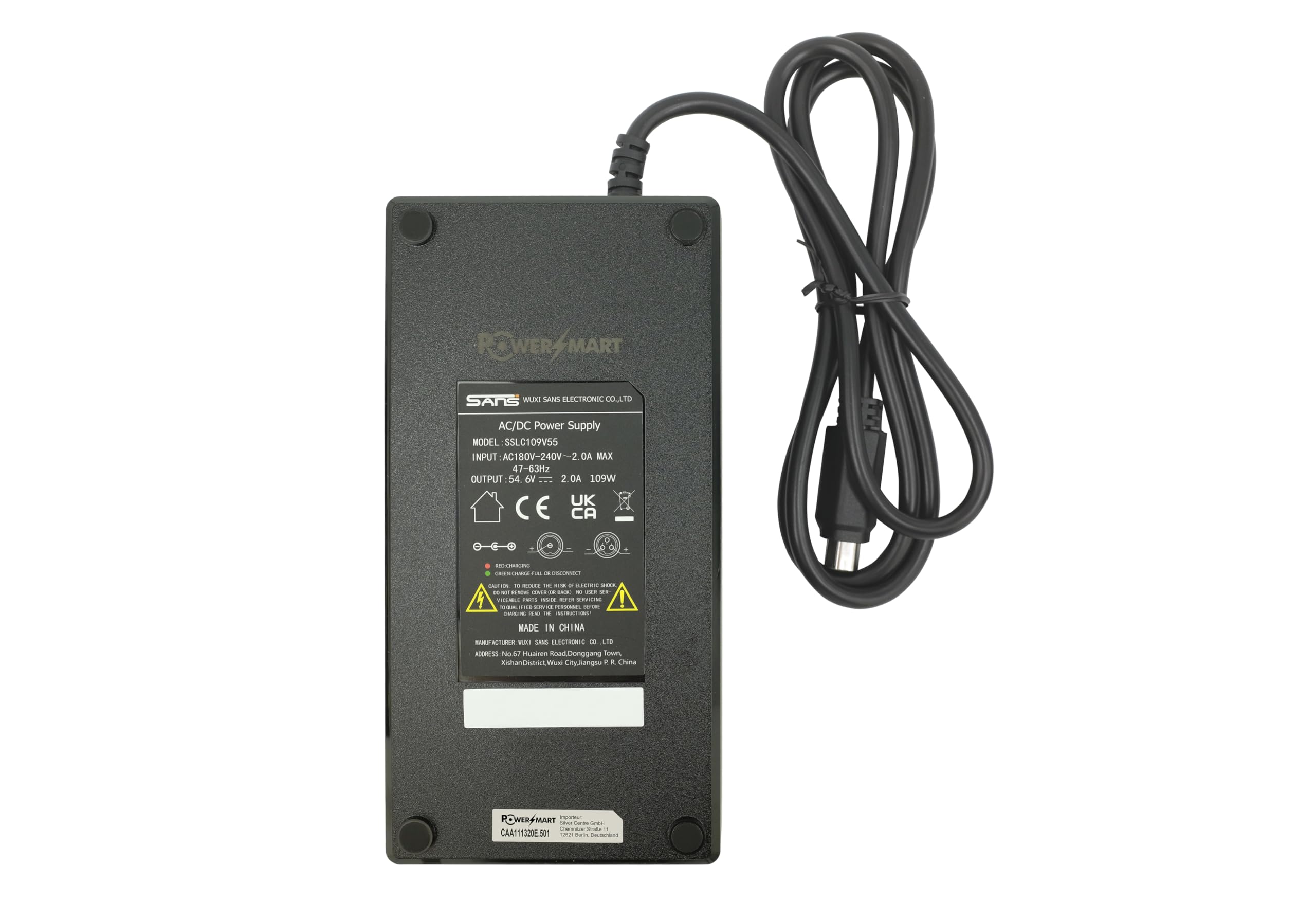 PowerSmart® Chargeur 2 A pour batteries Phylion 48 V Fischer E-MTB EM 1724.1, E-MTB EM 1726.1, E-MTB MONTIS 2.0