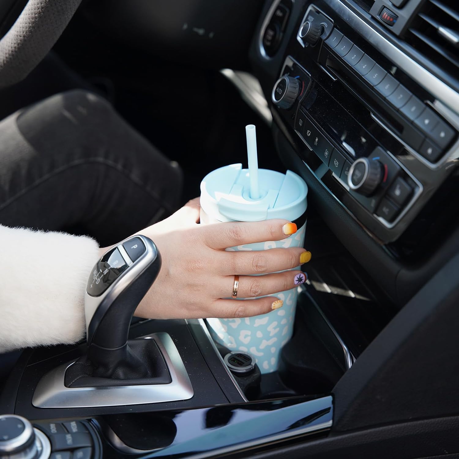 BJPKPK 26oz Stainless Steel Insulated Tumbler With lid And Straw Travel Coffee Thermal Tumblers Cup For Women And Men,Modern Blue - Image 6