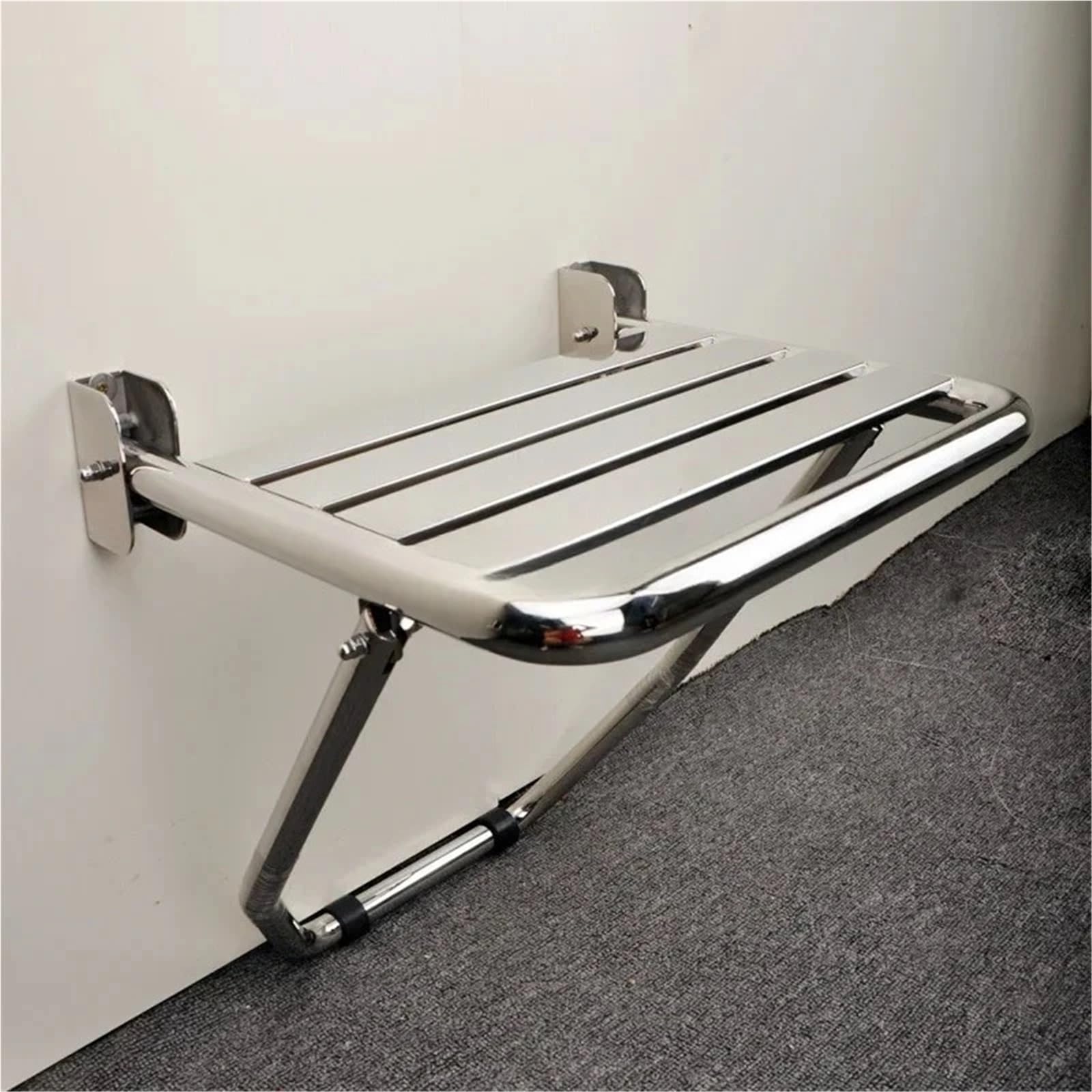 Asiento de Ducha Plegable Acero Inoxidable 304, Asiento montado en la Pared, Silla for Colgar, Taburete for Cambiar Zapatos, for Porche para Personas Mayores