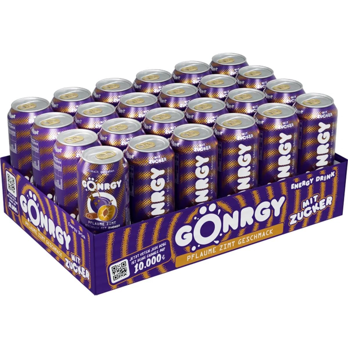 GÖNRGY Pflaume Zimt mit Zucker Energy Drink 24x 500ml